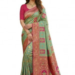Women's Kanjivaram Silk Saree Woven Patola Banarasi Soft Sarees Zari With Blouse Piece