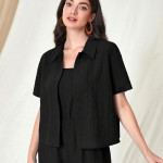 Women's Jumpsuit Co-ord Set | Soft Breathable Feel | Comfortable Fit with Easy Movement , Black