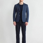 Textured Slim Fit Blazer for Men
