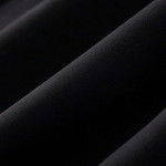 Women's Rayon Top with 3/4th Sleeves Mandarin Collar Neck Solid Pattern A Line Style Knee-Length and Regular Fit black